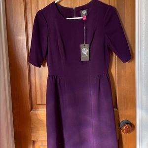 Vince Camuto eggplant dress zip
